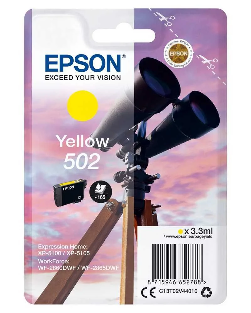 Tinteiro Epson 502 Yellow - C13t02v44020