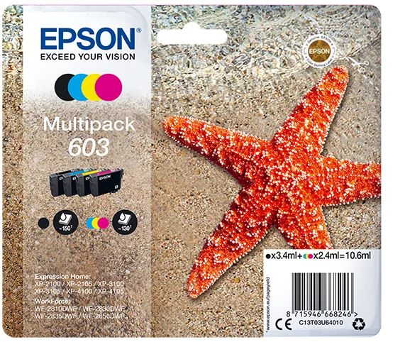 Cartucho Compatível Epson 603 Multipack Amarelo