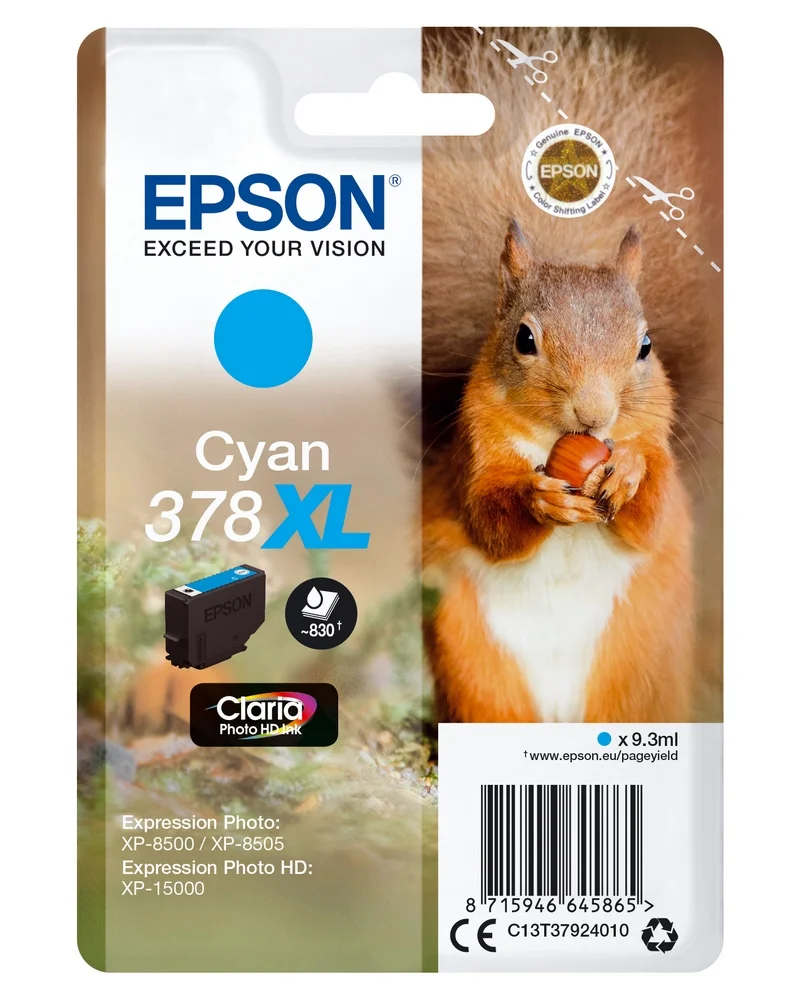 Tinteiro Epson 378xl Cyan Claria Photo Hd Xp-85xx.