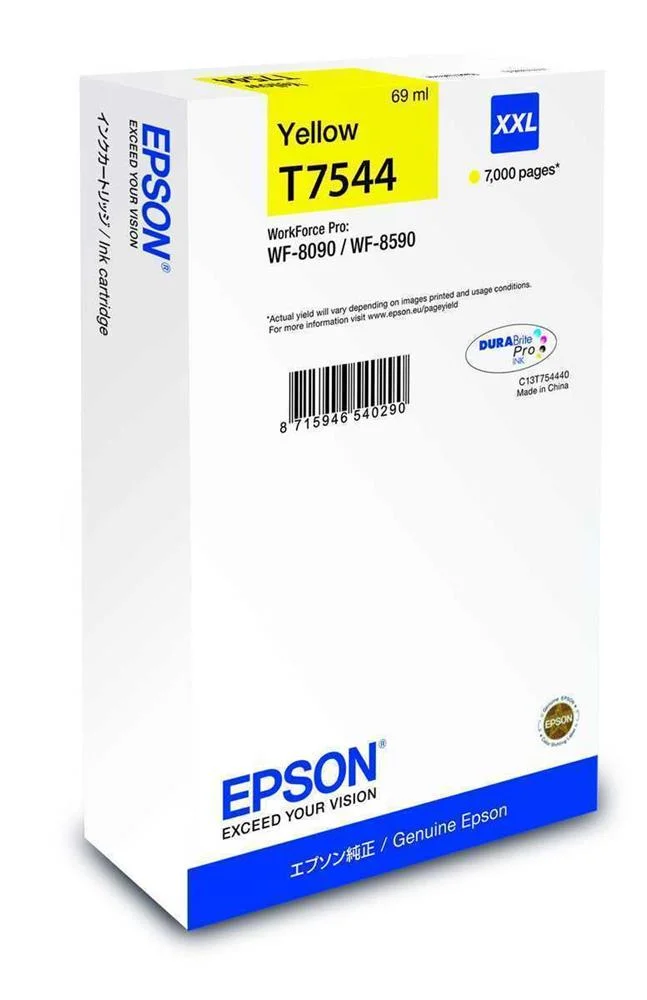 Cartucho de Tinta Epson Amarillo Xxl 10000p Wf-8x.