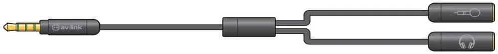 3.5mm Stereo Jack Plug To Headphone And Microphone Jack Sockets