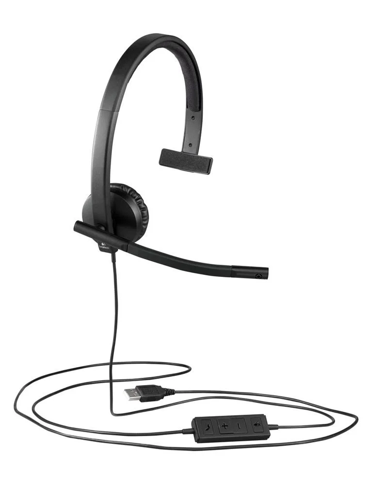 Auscultadores Logitech H570e Mono Usb Preto