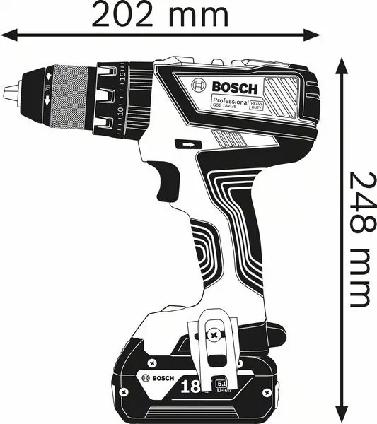 Furadeira sem fio GSB 18V-28 da Bosch