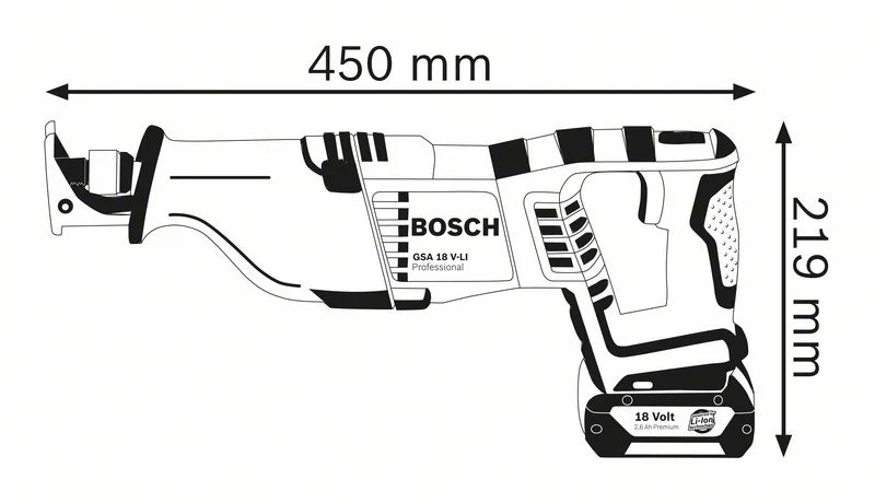 Serra sabre sem fio Bosch GSA 18 V-LI