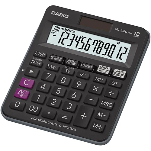 Casio Calculator Office Mj-120d Plus Black   12 Digit Display