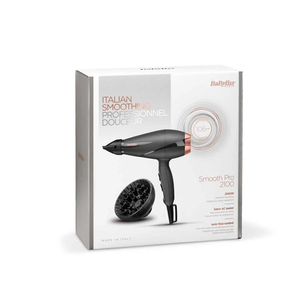 Babyliss 6709de Hair Dryer Black  Pink Gold 2100 W