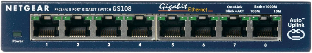 Hub Switch 8 Ptos Metali 10/100/1000 Netgear Gs108