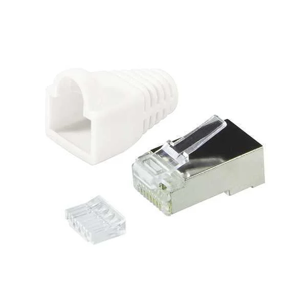Equip Ficha Rj45 Utp Cat6 C/Capot e Guia (Pack 10.