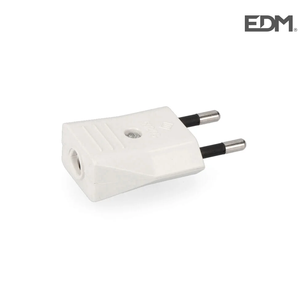 Ficha 10a 250v Branca 4mm (Retractilada) Edm