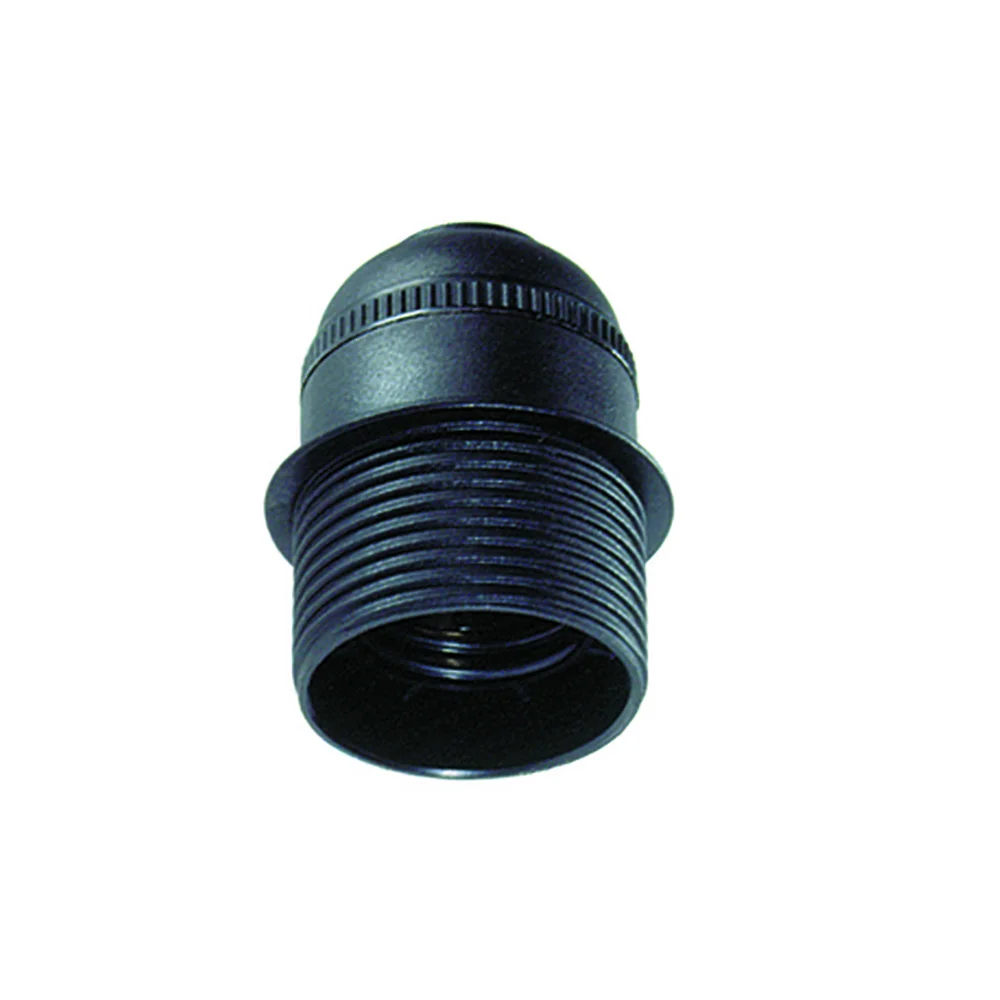 Casquilho Semiroscado E-27 Preto