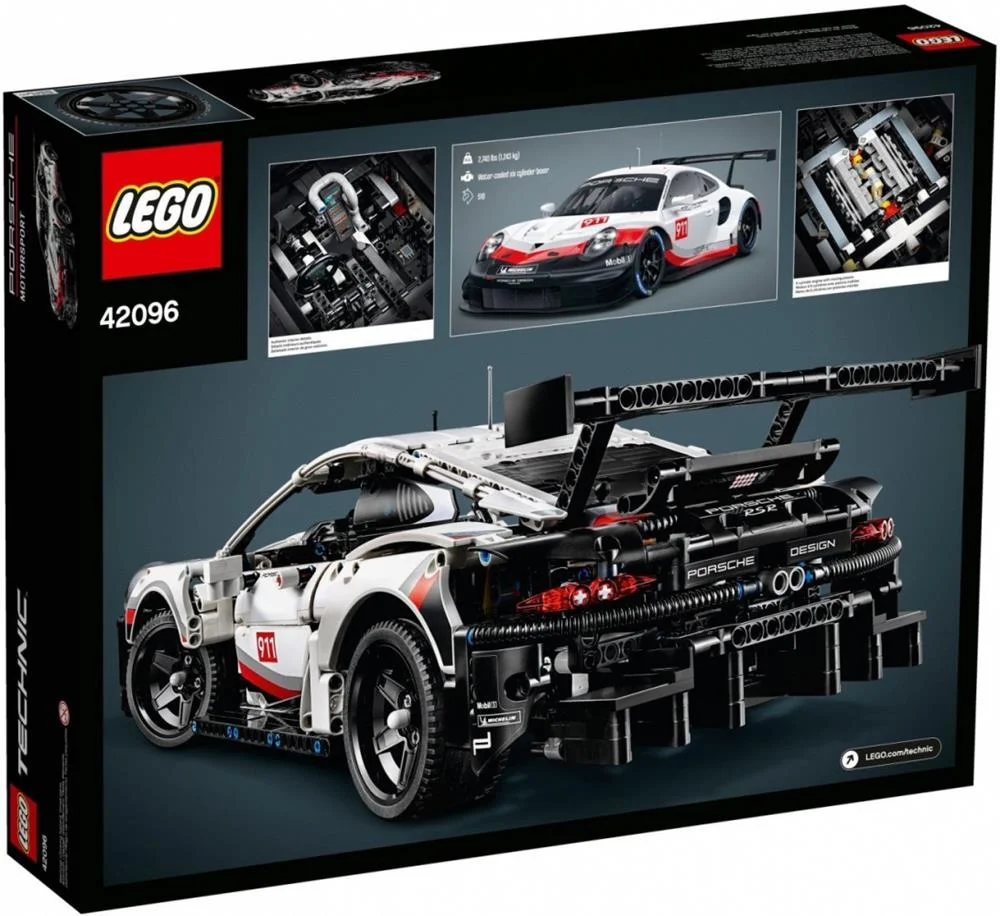 Jogo de Construção   Lego Technic 42096 Porsche 911 Rsr         Multicolor 
