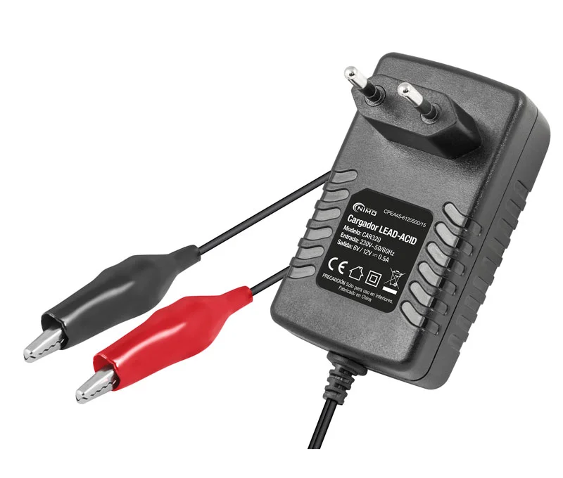 Carregador De Baterias De Chumbo De 6v E 12v 0.5a