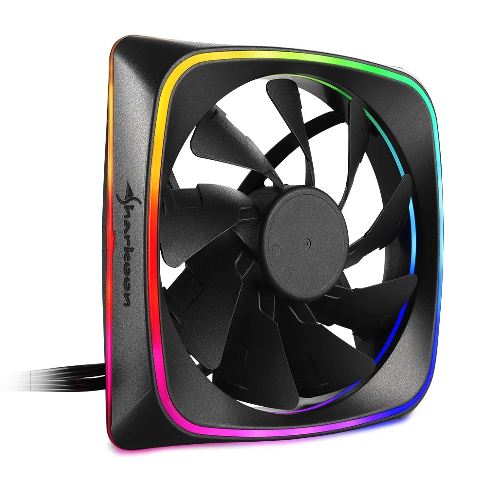 Ventoinha 120mm Shark Lights RGB 1000rpm 3 Pinos Preta - Sharkoon