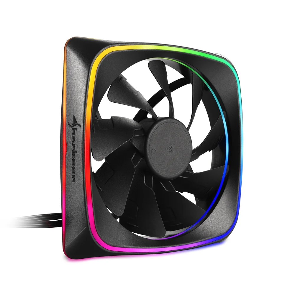 Ventoinha 120mm Shark Lights RGB 1000rpm 3 Pinos Preta - Sharkoon