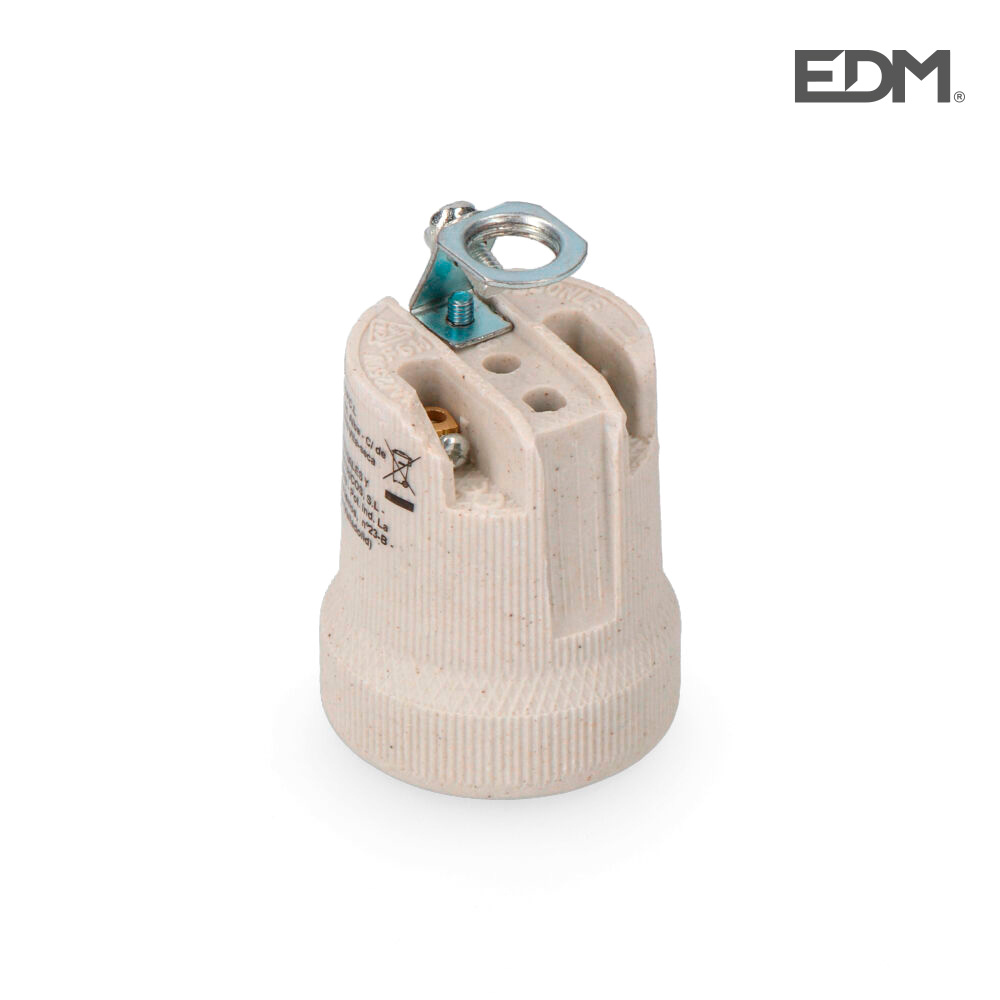 Casquilho Porcelana E-27 Edm