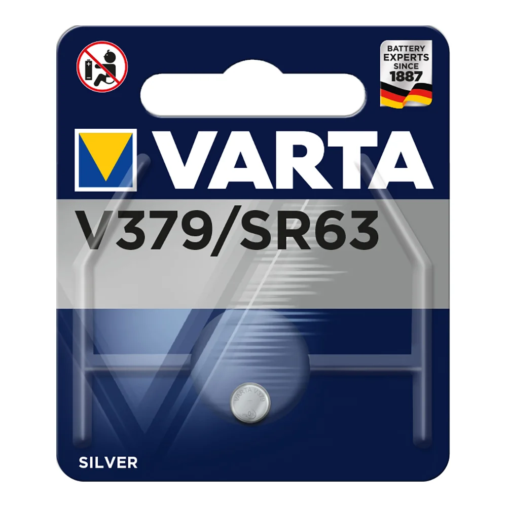 Micro Pilha Botão Varta Silver Sr63 - V379 1,55v (Blíster 1 Unid.) Ø5,8x2,15mm