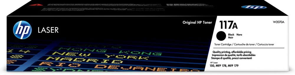 Hp No. 117a Black Laser Toner Cartridge: Laser 105a/Nw/Mfp 178nw/Nwg/179fnw Standard Capacity W2070a