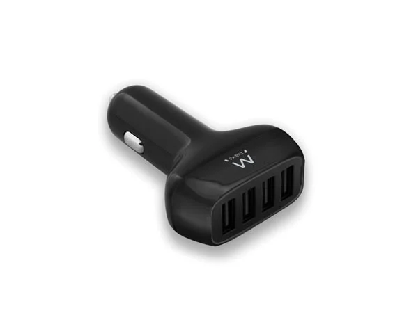 Carregador Isqueiro Ewent Usb de 4 Portas 9.6a Preto