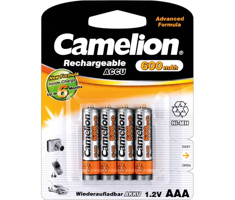 Bateria Recarregavel 1.2v 600mah Ni-Mh 4pcs