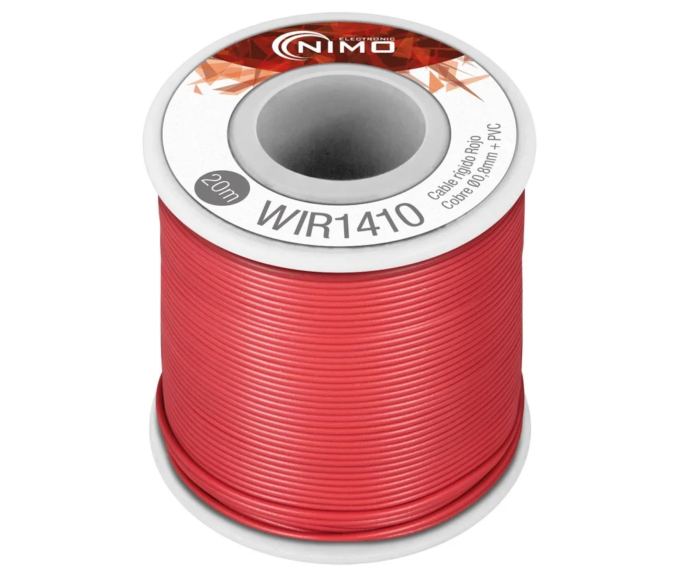 Cabo Rígido 0,80mm/20m Vermelho