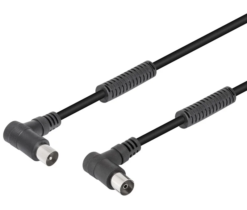 Cabo De Antena Macho Para Femea 90º Preto 2.5m
