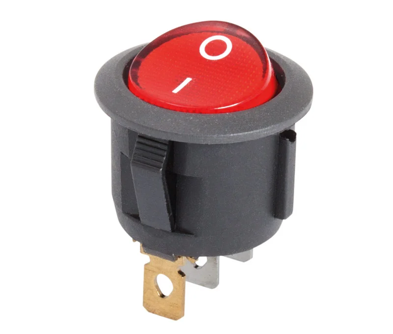 Interruptor Unipolar 6a 250vac Vermelho Iluminado
