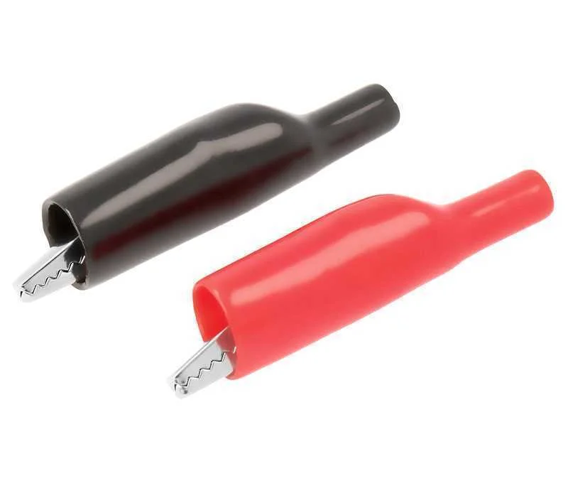 Teswir018 - Pinça Crocodilo 2.0mm, Vermelho-preto