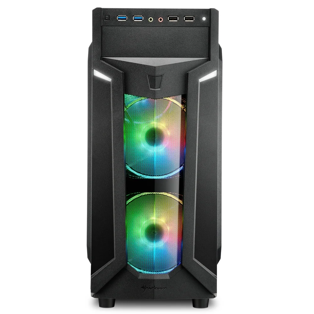 Sharkoon Gehäuse Vg6-W       RGB    Atx      1xacryl Schwarz