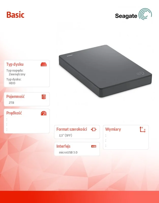 Disco Externo Seagate Basic 2tb/ 2.5"/ Usb 3.0