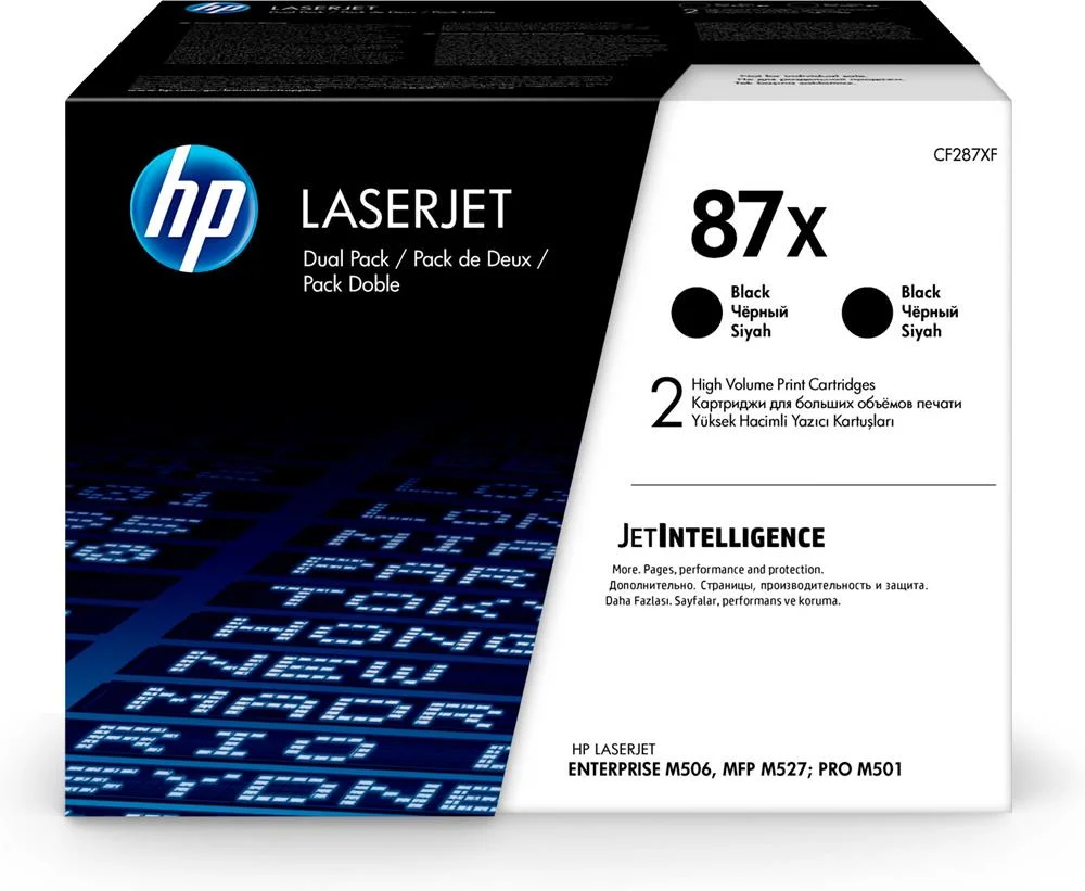 Hp 87x Black Cf287xd Pack 2