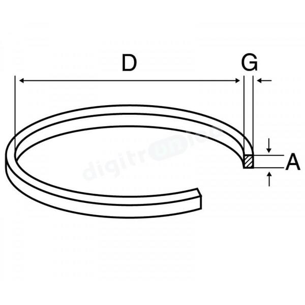 Correia de Video Quadrada D =29 X G = 0,7 X a = 5m