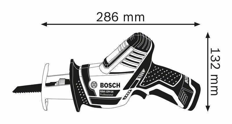 Serra Sabre Sem Fio Gsa 12v-14 da Bosch. Incl. 2 B