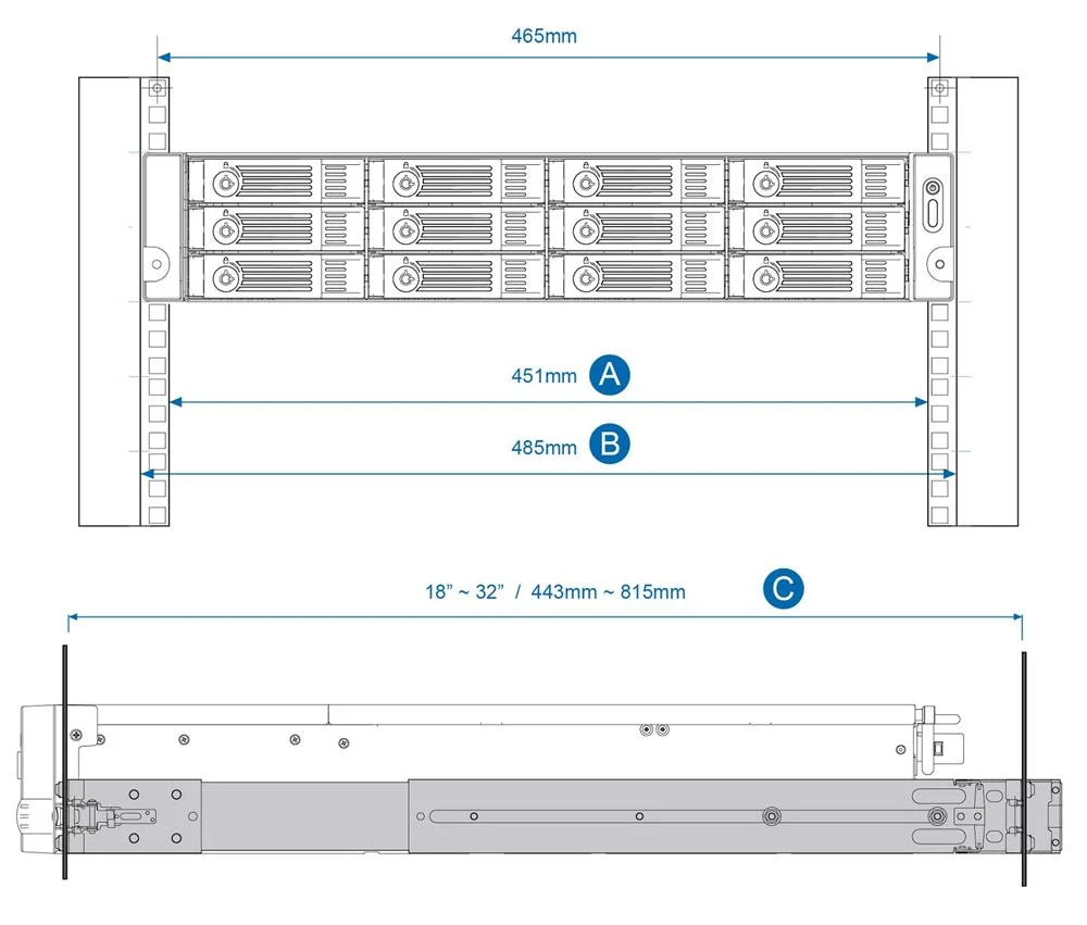 Rack Slide Rail Kit F Tvs-471u Accs