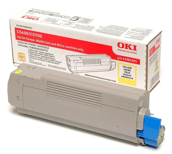 Oki Toner C5600/5700 Yellow (43381905)