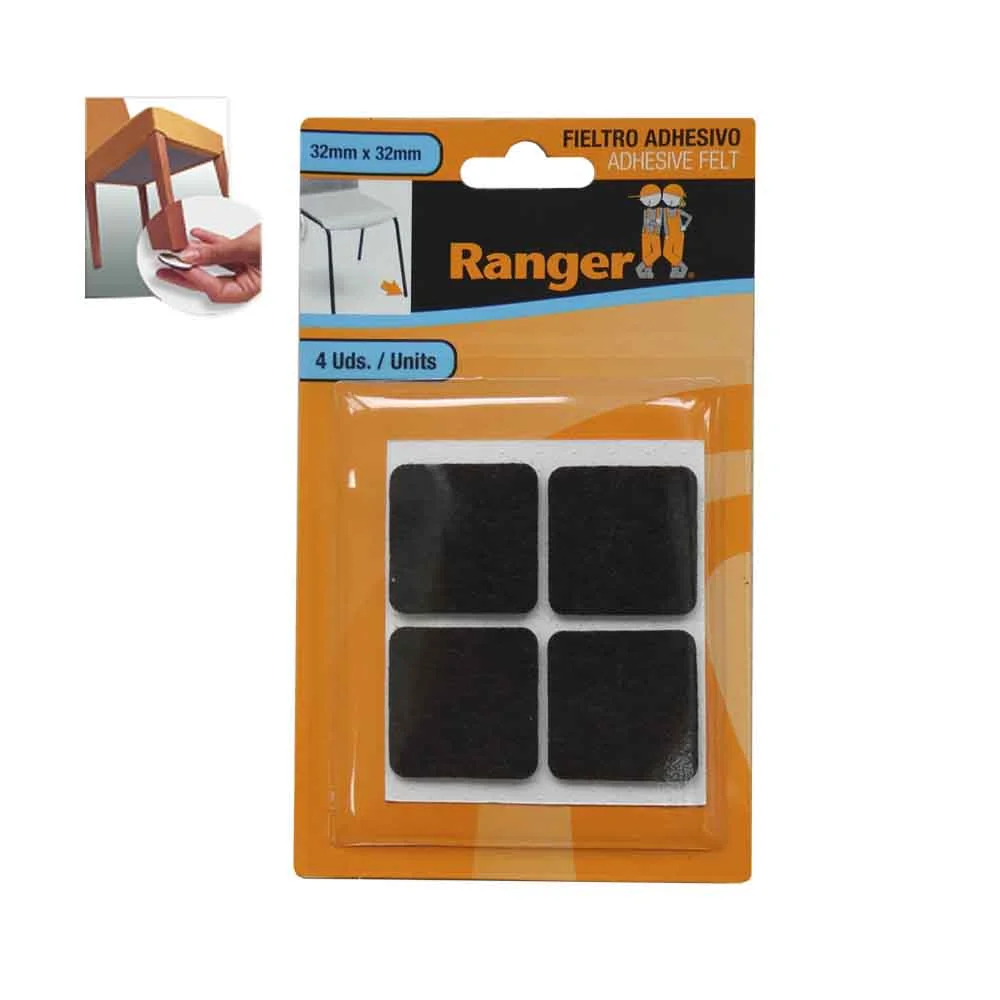 Protector Adhesivo para Muebles 32x32mm 4un
