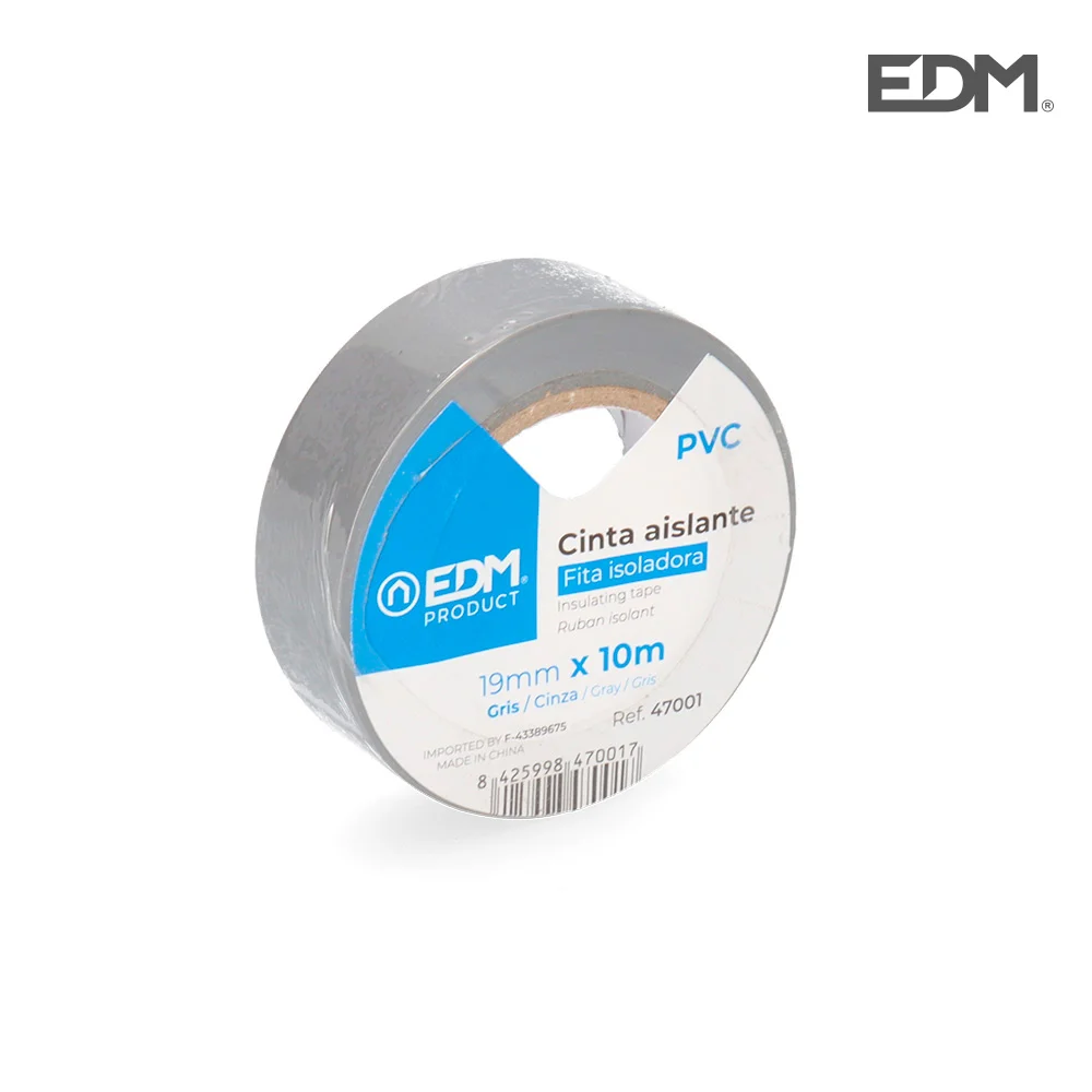 Fita Isoladora 10mx19mm Cinza Edm