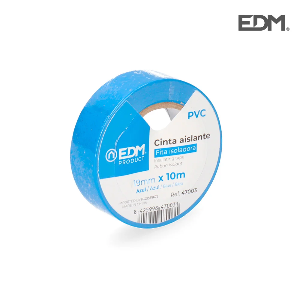 Fita Isoladora 10mx19mm Azul Edm