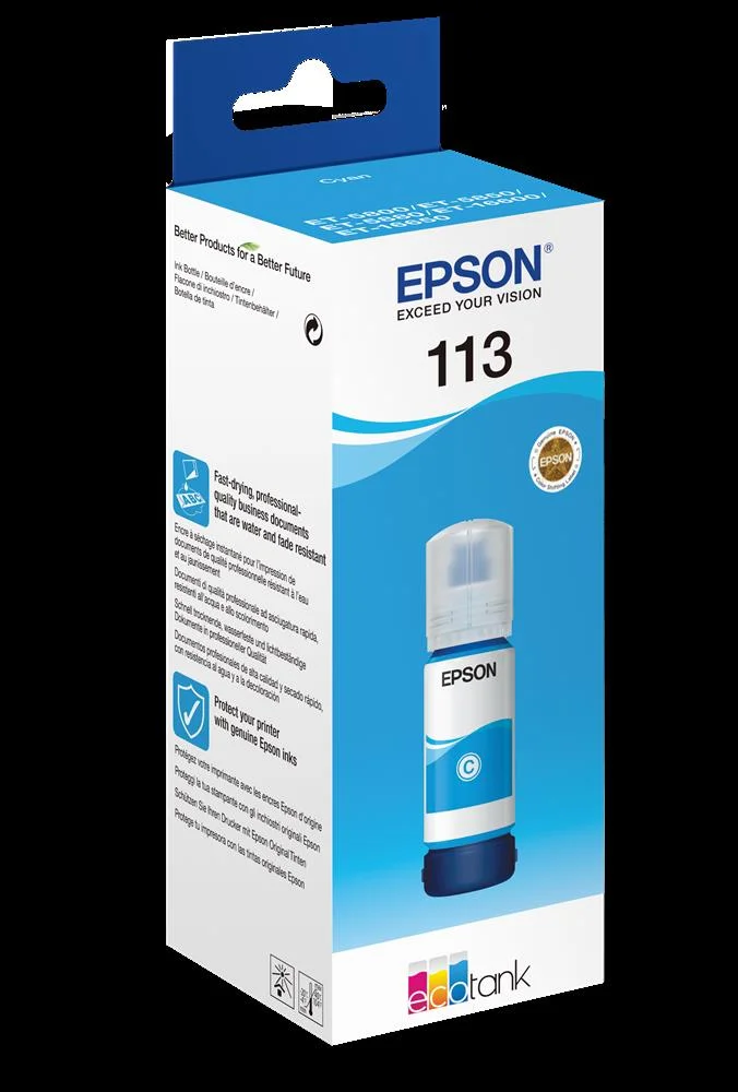 Tinteiro Epson 113 Ecotank Pigmento Ciano
