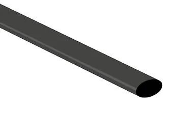 Shrinkable Tube 6.4mm - Black - 50 Pcs