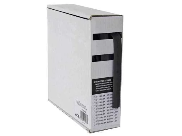 Shrinkable Tube 2:1 - 2.5mm - Black - 15m - Box