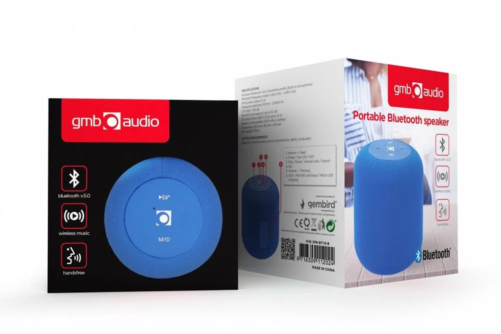 Gembird Spk-Bt-15-B Portable Speaker Mono Portable Speaker Blue 5 W