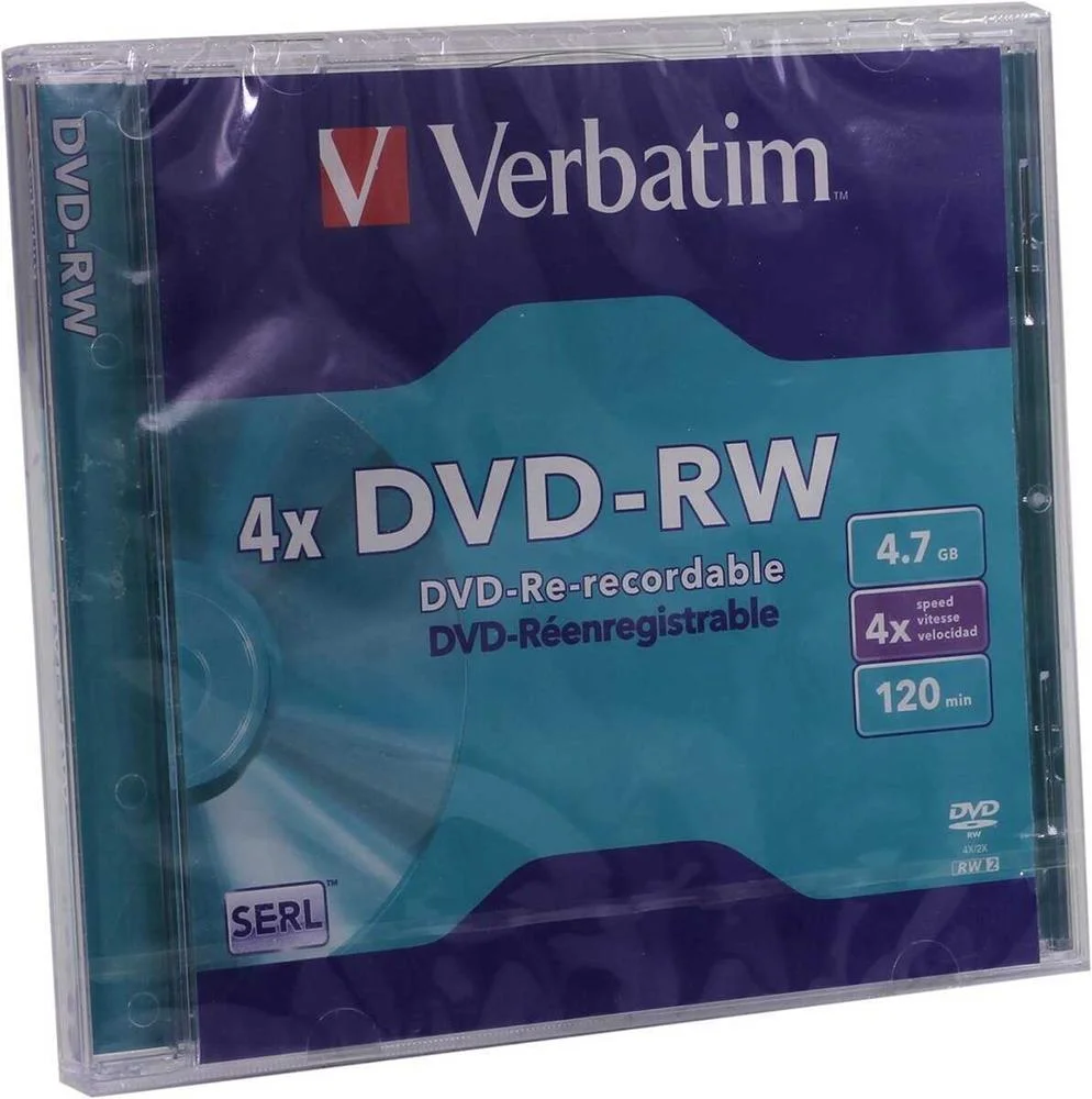 Verbatim Dvd-Rw 4x 4.7gb 120min Matt Silver Caixa.