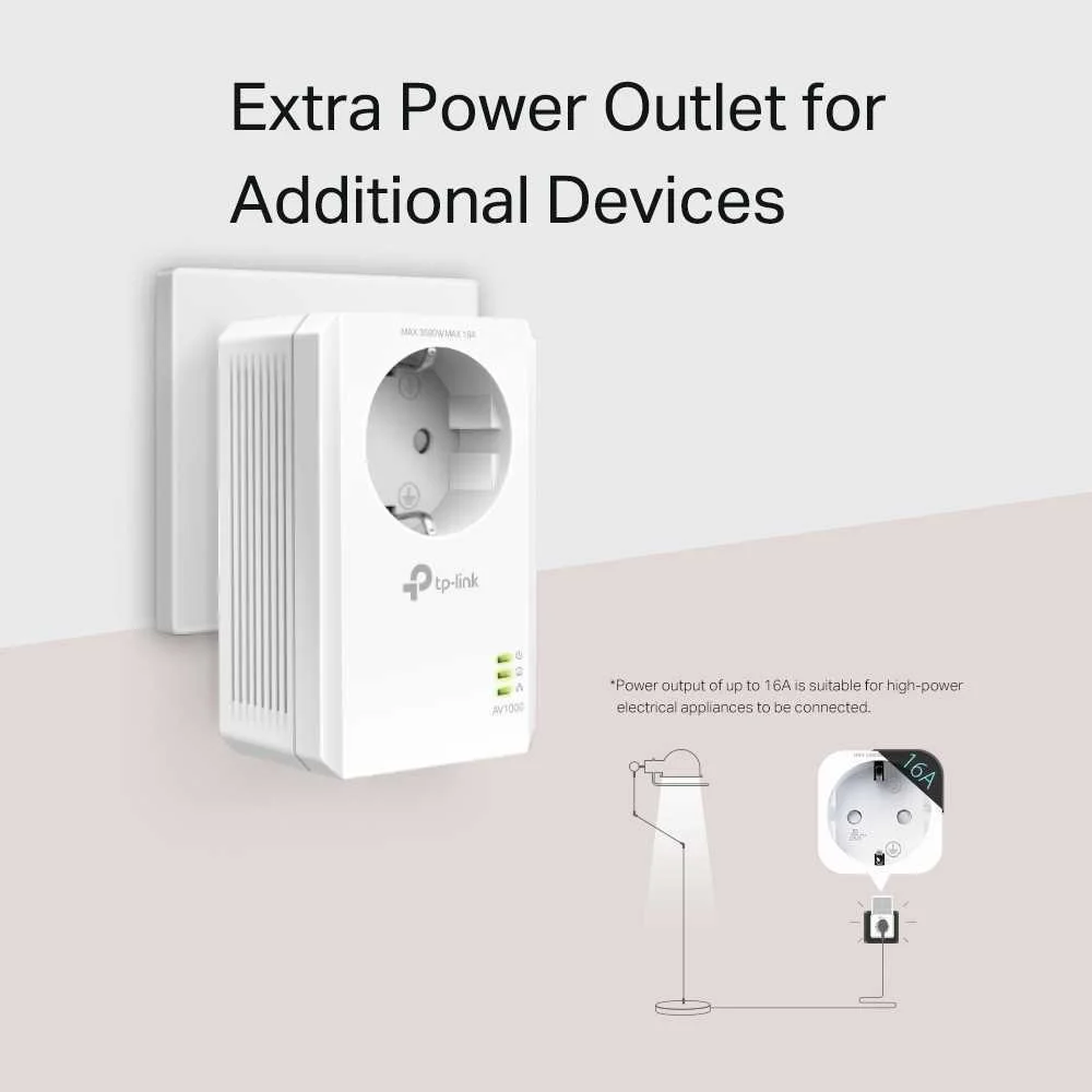 Powerline Tp-Link Av1000 300 M Gigabit Ethernet 