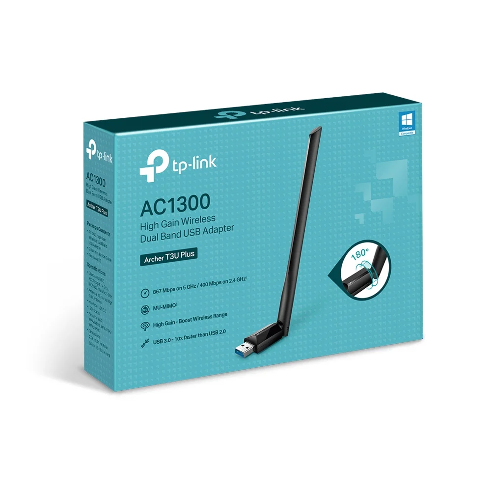 Tp-Link Ac1300 High Gain Wi-Fi Dual Band Usb Adapter