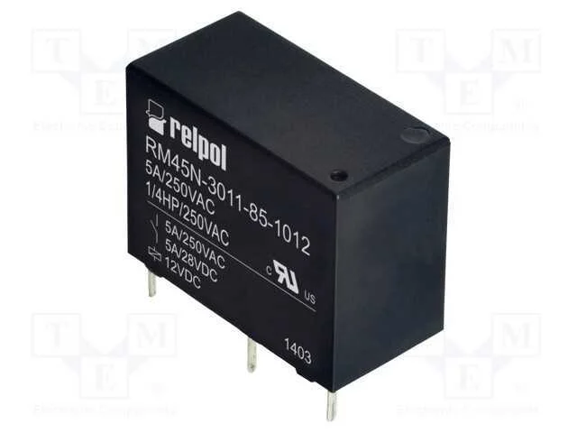 Relé elctromagnético SPDT 12VDC 5A/250V 5A/28VDC