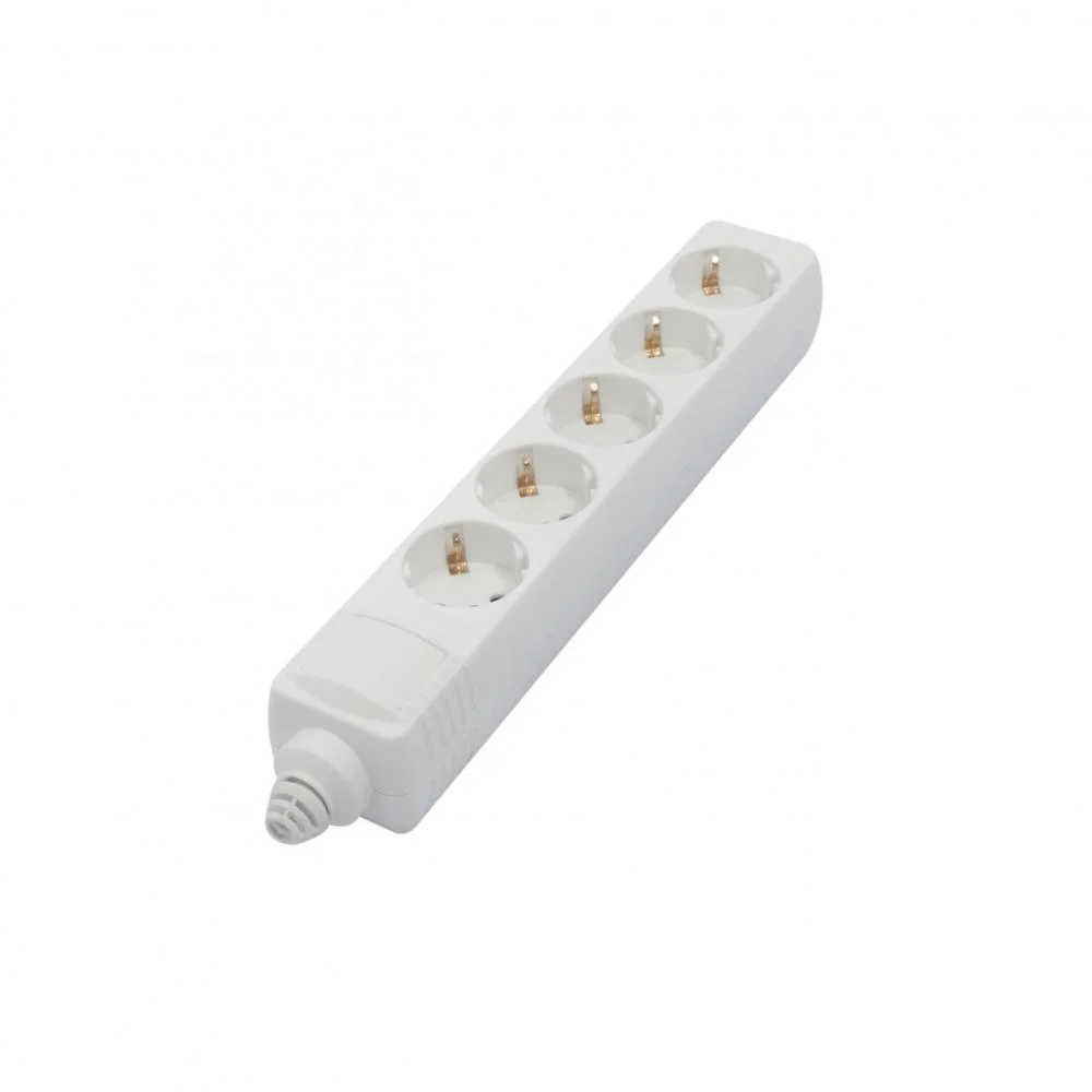 Bloque 5 Bases Schuko 5x16a Sin Cable Blanco