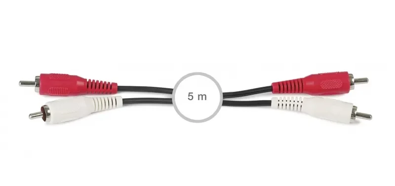 Cabo 2xrca Macho Para 2xrca Macho 5m