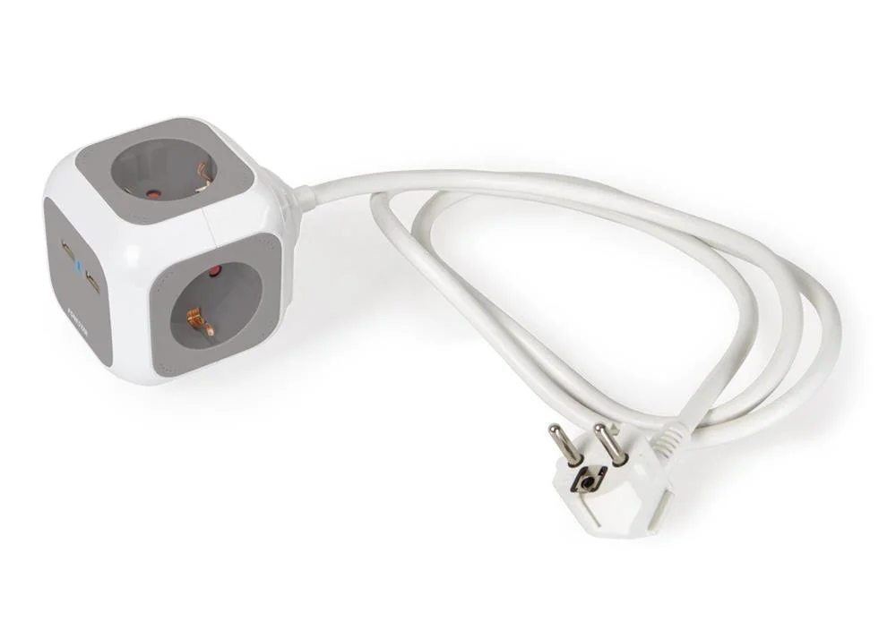 Powercube Com 4 Tomadas E 2 Portas Usb