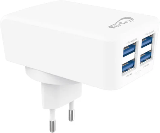 Carregador de Rede Com 4 Portas Usb 42a e Ntt30
