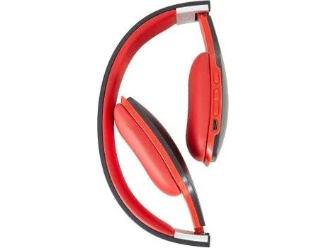 Auscultadores Bluetooth Cinzento/Vermelho